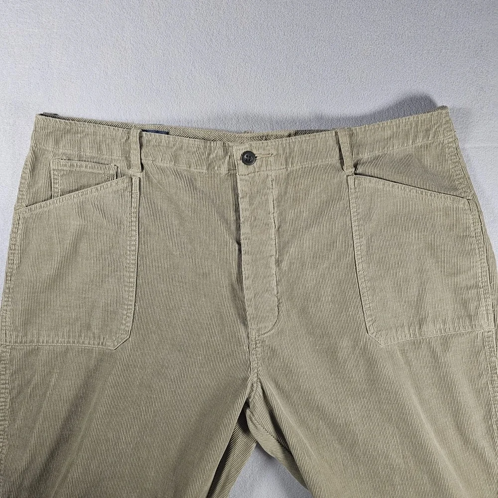 Polo Ralph Lauren Corduroy Pants Mens 42x30 Tan Khaki Button Fly Cotton Vintage